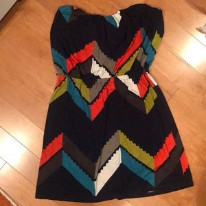 Strapless mini dress